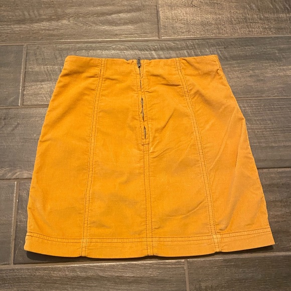Free People Yellow Corduroy Skirt - Picture 5 of 7